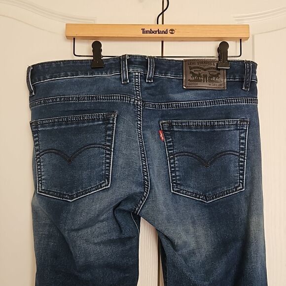 Levi Strauss & Co Men Relaxed Fit Denim Jeans 34×34 Dark Blue Washed - Picture 4 of 16